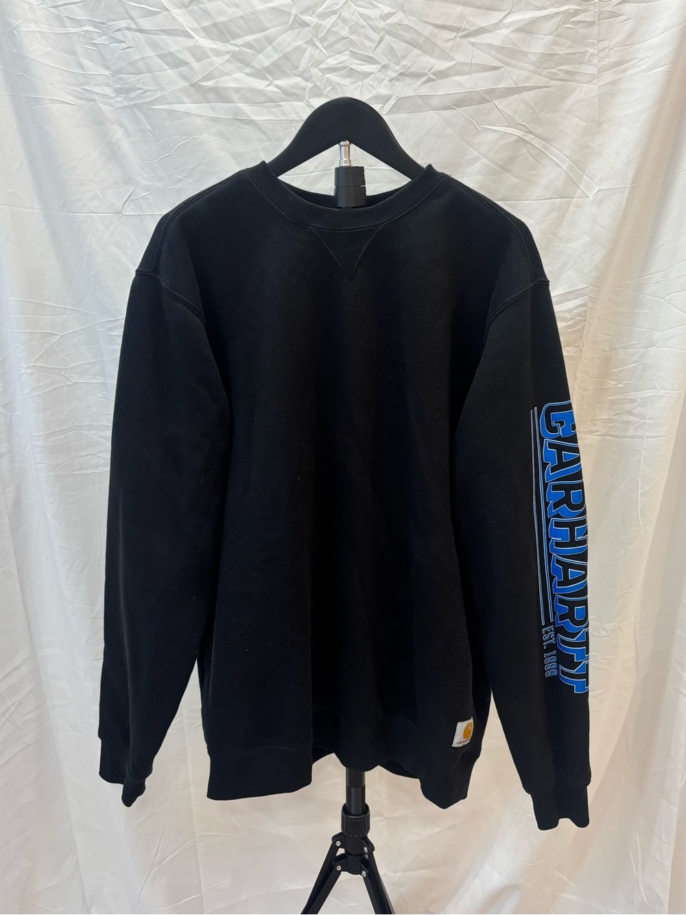 Carhartt Black Loose Fit Graphic Sleeve Crewneck Sweatshirt – Medium